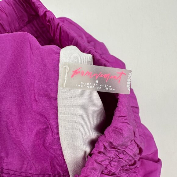 Free People Movement The Way Home Athletic Nylon High Rise Shorts Magenta Medium - Picture 6 of 10